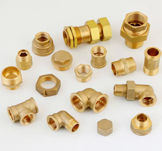 Nptf Threaded Flared Short Nut Brass Copper Pipe Hose Nipple Fitting