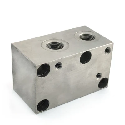 Custom Machining Aluminum Valve Hydraulic Manifold Block