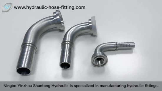 Chinese Manufacturer of 90° SAE Flange 9000 Psi Hydraulic Hose Ends Hose Fitting